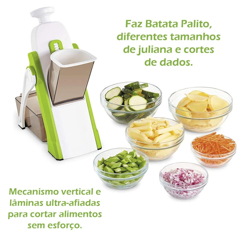 Cortador fatiador multifuncional 5 funçoes