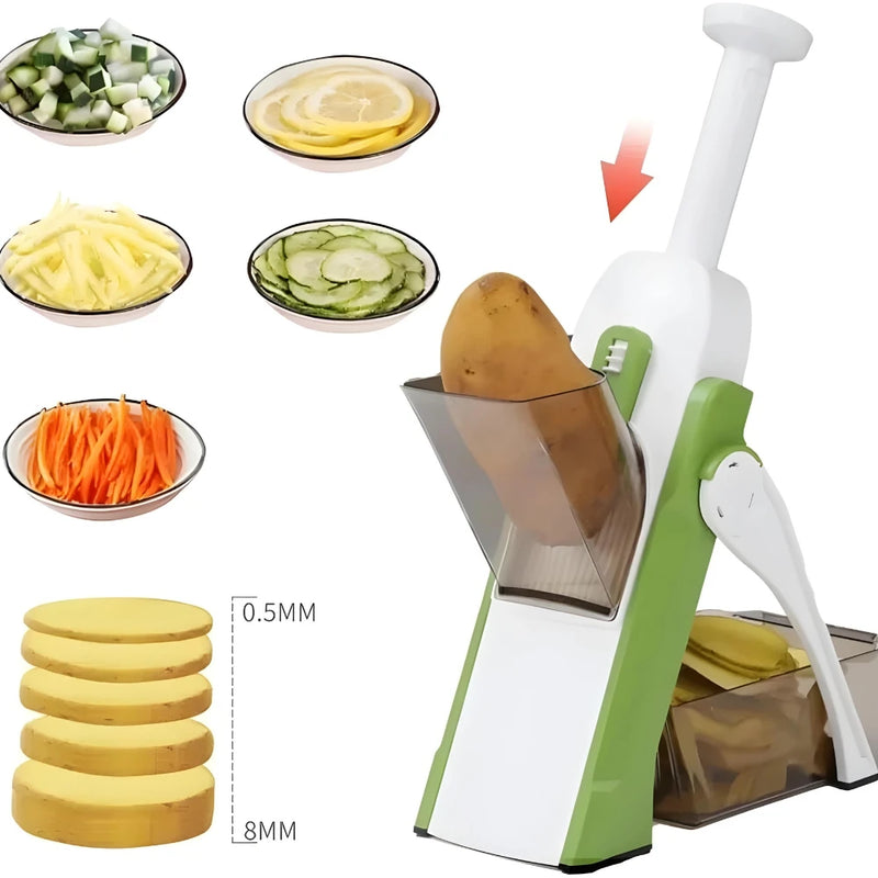 Cortador fatiador multifuncional 5 funçoes