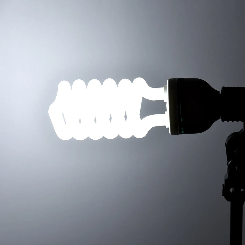 Lâmpada fluorescente espiral Andoer 135 W 5500 K Luz do dia CRI90 Soquete E27 Economia de energia para estúdio de fotografia Iluminação de vídeo