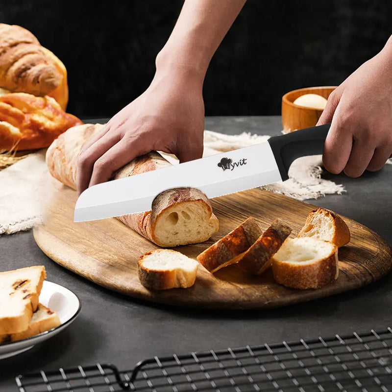 Faca de cerâmica 3/4/5/6 polegadas, fatiador utilitário de chef, faca de pão serrilhada, conjunto de facas de cerâmica de cozinha, lâmina de zircônia, ferramenta de cozinha