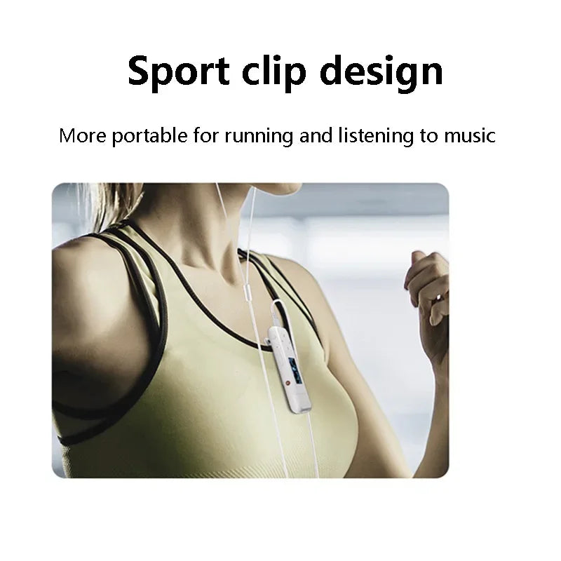 Leitor de música portátil MP3 Walkman USB Leitura Bluetooth 5.0 Gravação HD Esportes Lossless HIFI Leitor de música Rádio FM