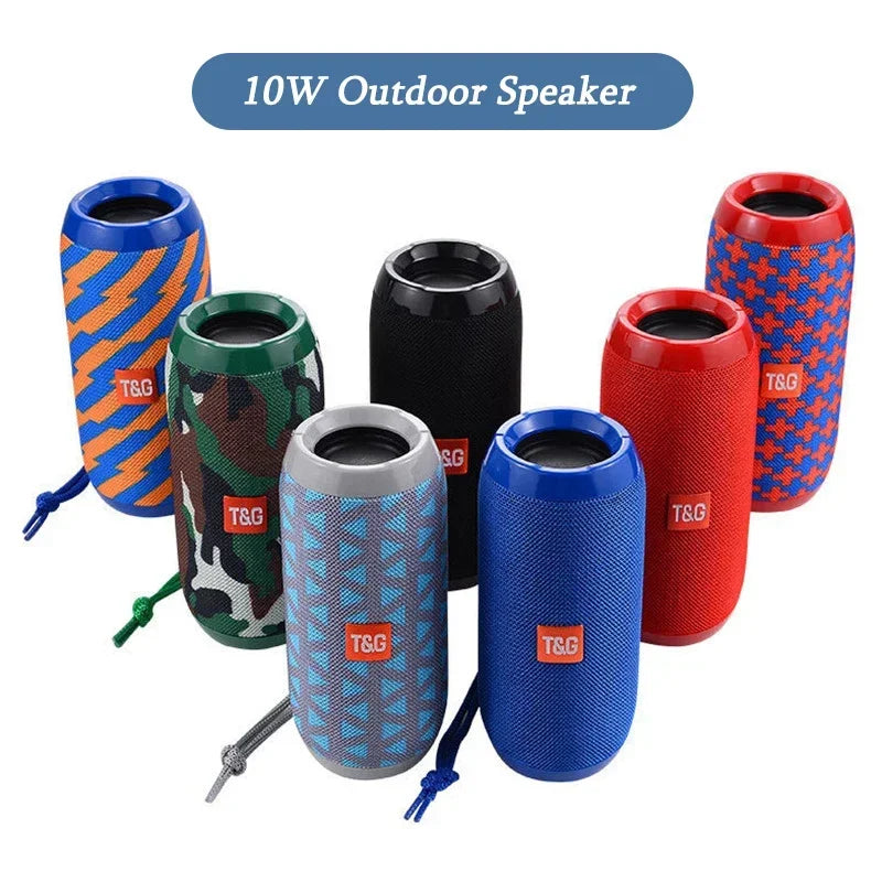 TG117 Caixa de Som Portátil Bluetooth para Exteriores, Woofer Sem Fio, Chamadas Gratuitas, FM, Cartão TF, Pen Drive USB, Conexão para Celular, Tablet, TV