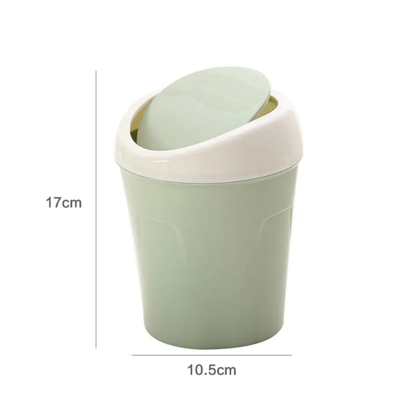 LIxeira criativa com tampa giratória de plastico.