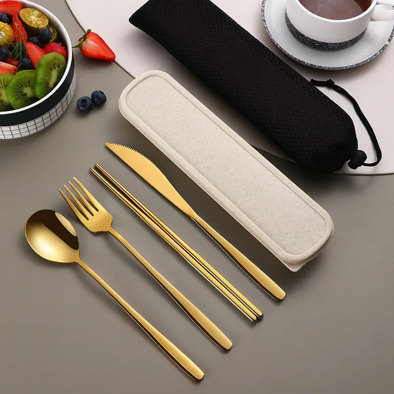 Conjunto de talheres de aço inoxidável