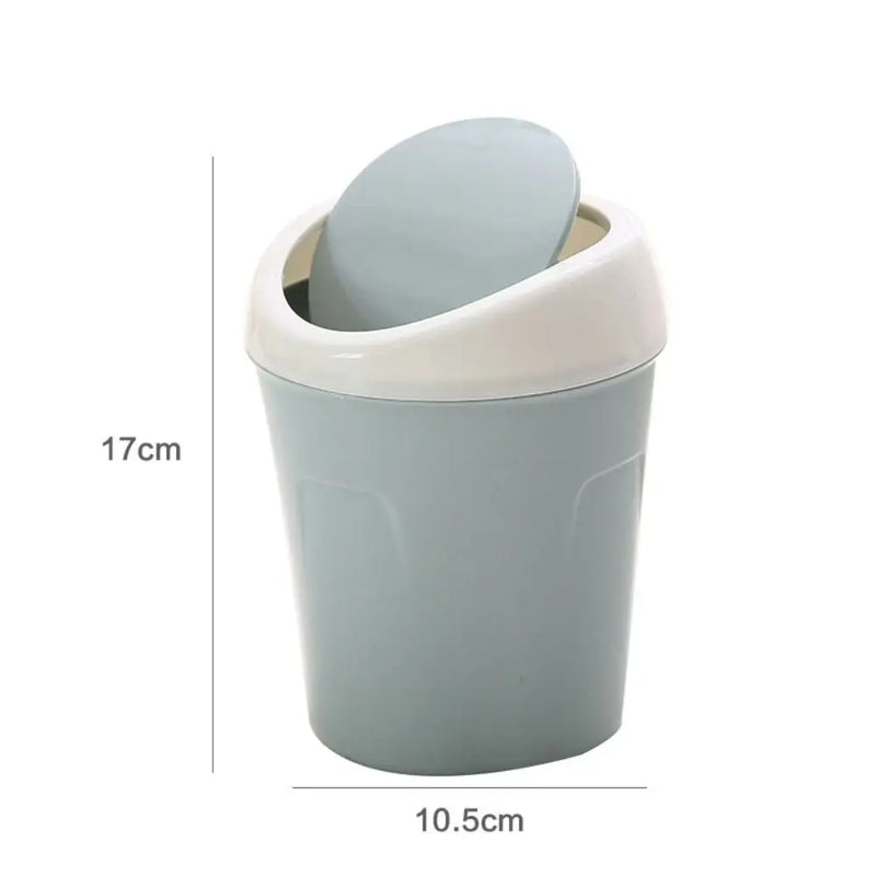 LIxeira criativa com tampa giratória de plastico.
