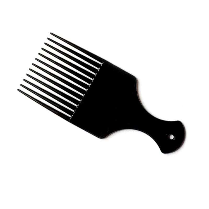Professional Barber Hair Styling Afro Comb Plastic Handle Metal Tooth Hairdressing
