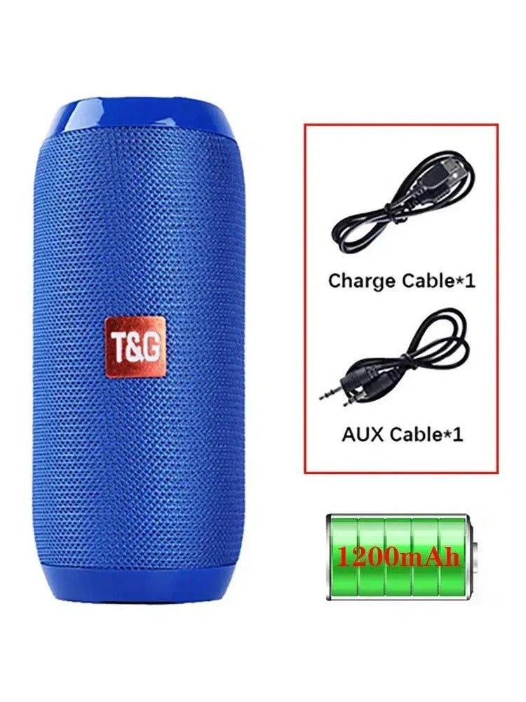 TG117 Caixa de Som Portátil Bluetooth para Exteriores, Woofer Sem Fio, Chamadas Gratuitas, FM, Cartão TF, Pen Drive USB, Conexão para Celular, Tablet, TV