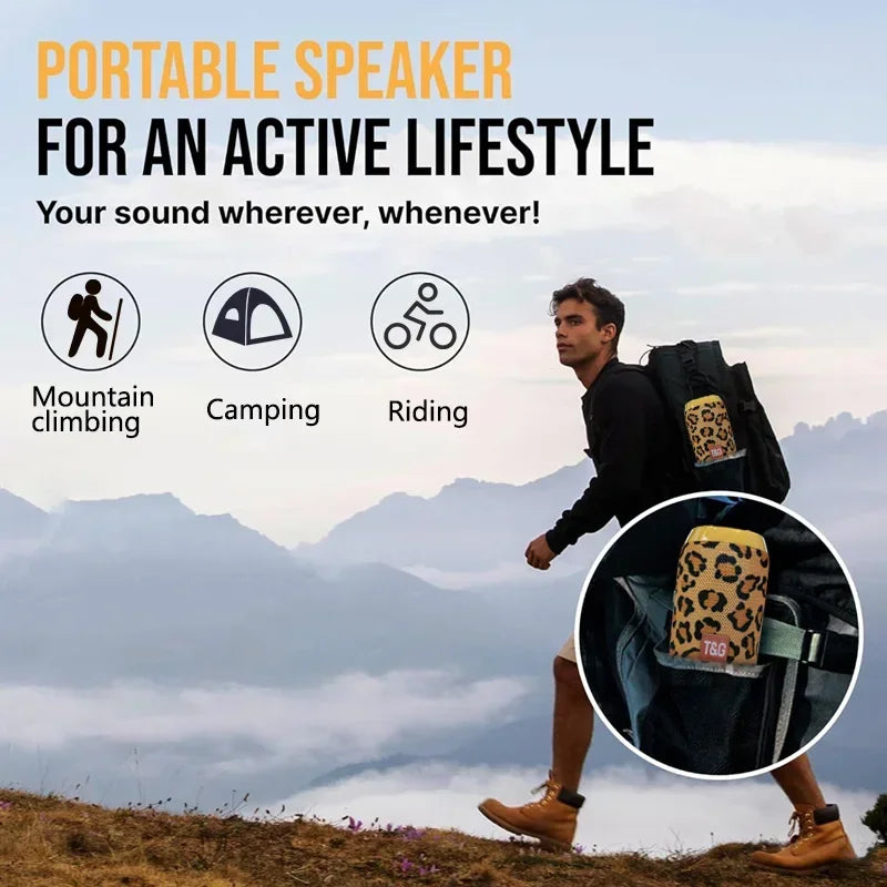 TG117 Caixa de Som Portátil Bluetooth para Exteriores, Woofer Sem Fio, Chamadas Gratuitas, FM, Cartão TF, Pen Drive USB, Conexão para Celular, Tablet, TV