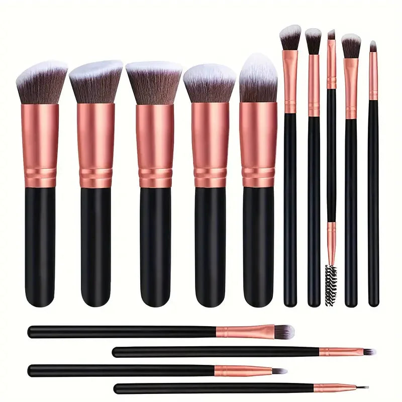Conjunto de 14 pincéis de maquiagem macios