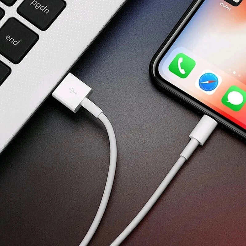 Cabo USB para iPhone 14, 13, 12, 11 Pro Max, Mini 6, 7, 8 Plus, XS, XR, SE, iPad, 20 W,