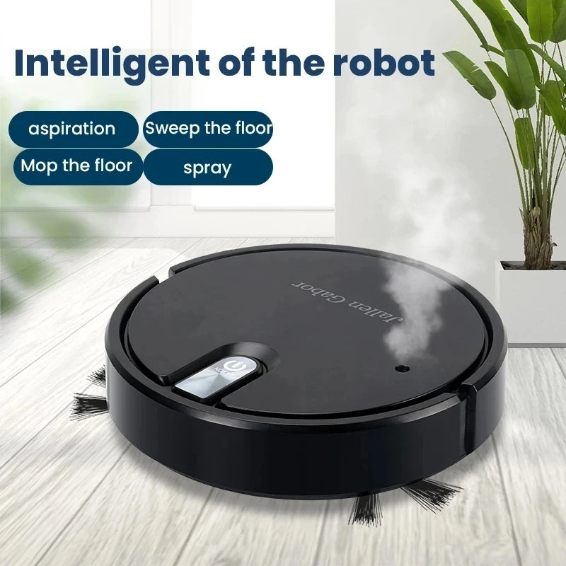 Aspirador de pó robô inteligente sem fio 5 em 1, multifuncional, super silencioso, aspira, esfrega e umidifica para uso doméstico, eletrodoméstico