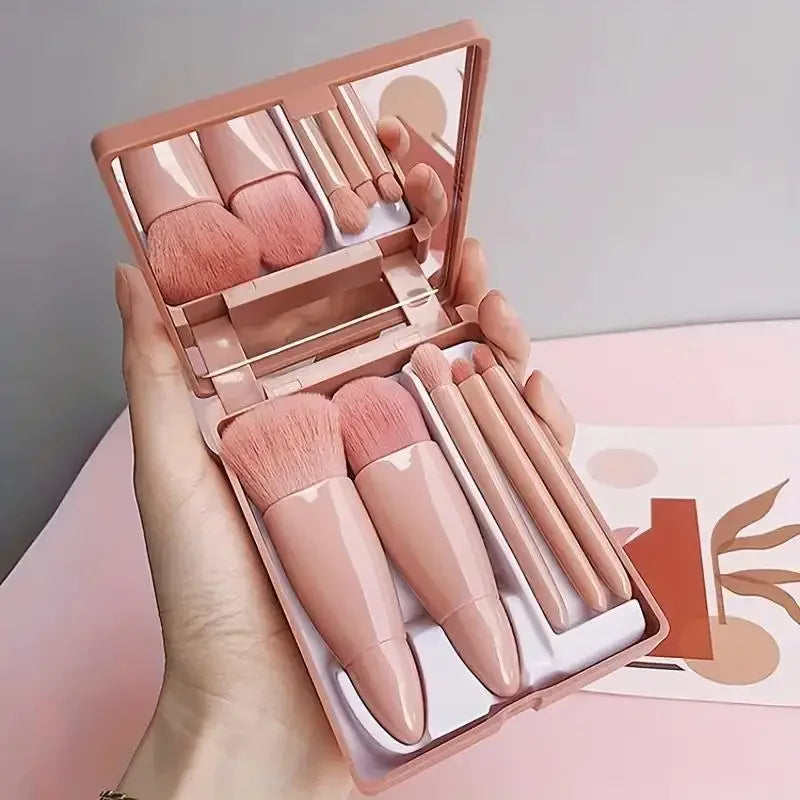 Conjunto de 5 pincéis de maquiagem tamanho viagem