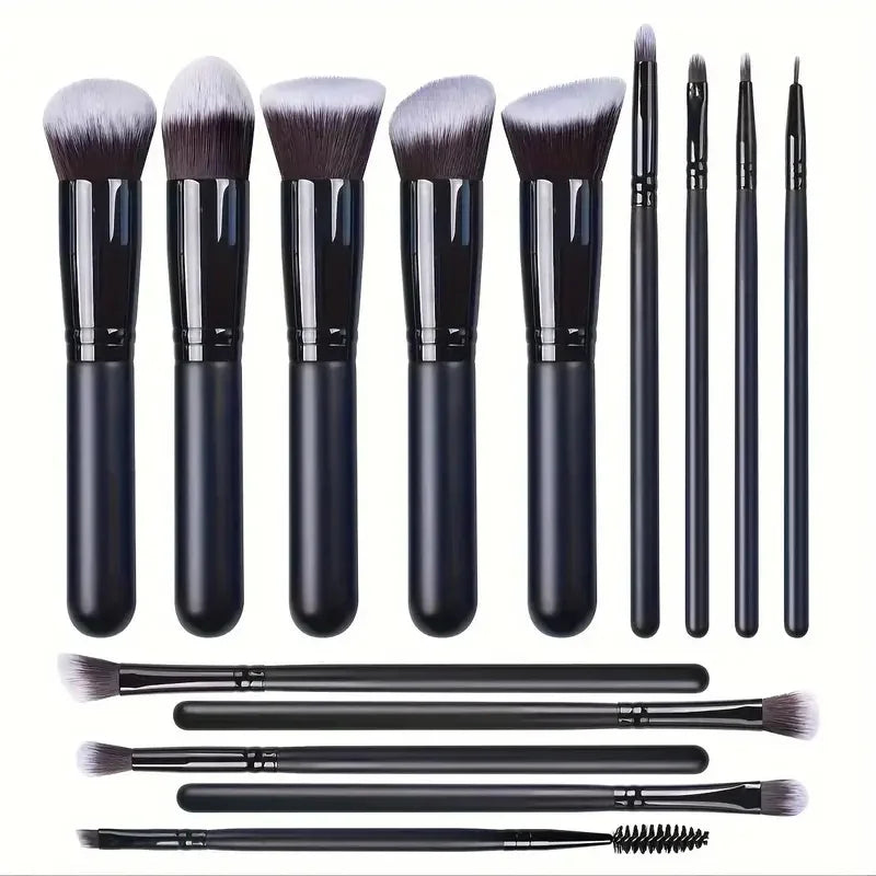 Conjunto de 14 pincéis de maquiagem macios