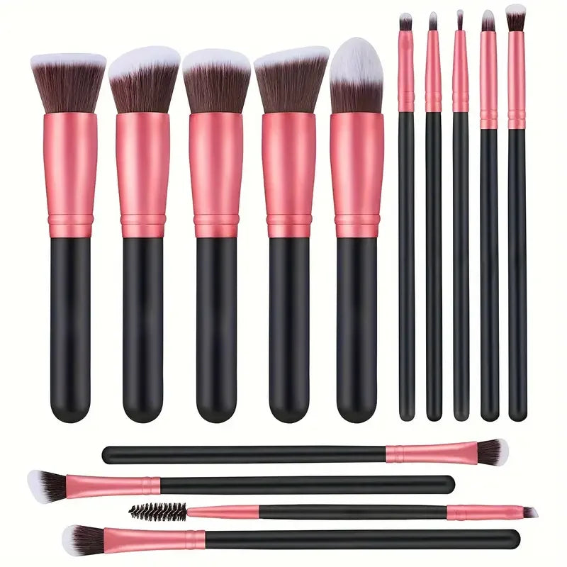 Conjunto de 14 pincéis de maquiagem macios