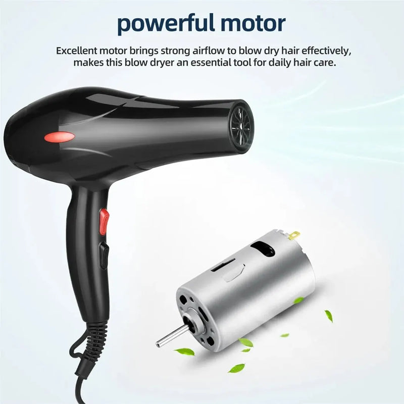 Secador de cabelo profissional CkeyiN 1600W, soprador de íons negativos, uso doméstico, secador quente e frio, soprador de salão, difusor, bico concentrador