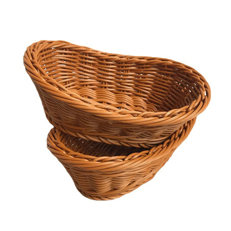 Cesta de vime trançada a mão